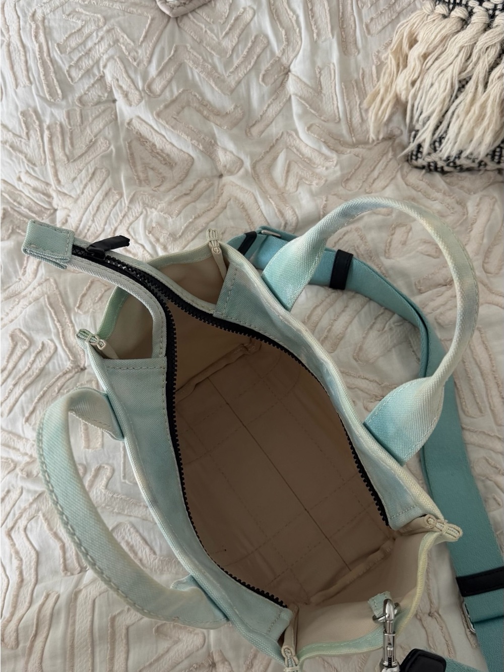 Marc Jacobs Mint Tie-Dye Canvas Tote Bag - Picture 4 of 4